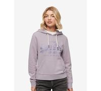 Sweat à capuche Superdry Metallic Vintage logo violet clair femme - S