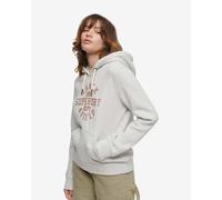 Sweat à capuche Superdry Scripted College blanc gris brun femme. - XS