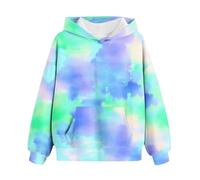 Sweat à capuche surdimensionné à manches longues avec poches pour tout-petits Y2K 2025 Automne Hiver Mode Vêtements décontractés Preppy Vêtements, vert menthe, 11-13 ans
