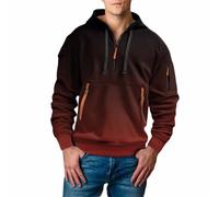 Sweat à capuche surdimensionné avec demi-fermeture éclair pour homme