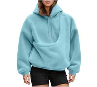 Sweat à capuche surdimensionné en polaire avec poche kangourou pour femme - Jolie pochette de transport pour chats et chiots - Sweat à capuche à manches longues