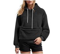 Sweat à capuche surdimensionné en polaire avec poche kangourou pour femme - Jolie pochette de transport pour chats et chiots - Sweat à capuche à manches longues