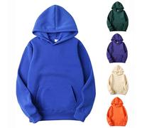 Sweat à capuche surdimensionné en polaire pour homme - Sweat à capuche pour homme avec cordon de serrage - Doux et chaud - Avec poche kangourou - Sports d'hiver - Streetwear - Pour l'automne - Vert