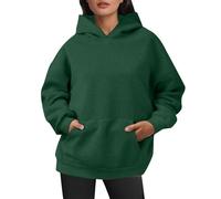 Sweat à capuche surdimensionné pour femme - Manches longues - En polaire - Avec capuche - Couleur unie - Basic - Pour adolescentes et filles - Streetwear - College - Avec poche, 26, L