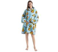 Sweat à capuche surdimensionné pour homme et femme, couverture portable avec capuche, pour adolescent, fille, garçon, confortable, doux, géant, Pizza, taille unique