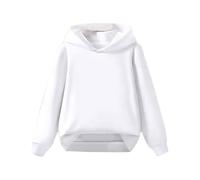Sweat à capuche surdimensionné tendance pour jeunes - Pour l'automne - Pour garçons et filles - Manches longues - Sport de plein air - Léger - Doux - Solide - Blanc - 9-10 ans