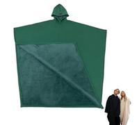 Sweat à capuche surdimensionné unisexe - Couverture lestée à manches longues - Poncho ample à capuche - Haut tendance pour homme et femme - Sweat en polaire confortable, Vert, taille unique