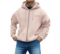 Sweat a Capuche, Sweat à Capuche zippé à imprimé Lettres, Coupe Ample, décontracté, Manches Longues.