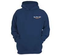 Sweat à capuche Tax The Rich Parody - Sweat à capuche humoristique avec slogan politique - Pull unisexe audacieux, bleu marine, XL