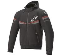 Sweat à capuche technique Alpinestars Sektor v2 - noir rouge vif avec armure ...