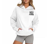 Sweat à capuche tendance « Love Like Jesus » pour femme, tendance, décontracté, avec lettre, confortable, anime avec capuche, tenues graphiques chrétiennes, Backwoods à capuche Y2K drôle 2025