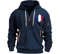 Sweat à capuche tendance pour homme avec capuche - Automne - Sport - Pull décontracté - Tenue preppy confortable - Fermeture éclair - Vêtements à capuche fins - Pour femme - Mignon - Esthétique