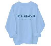 Sweat à capuche « The Beach Is My Therapy », « The Beach Is My Therapy », « The Beach Is My Therapy », Bleu (Carolina blue), M