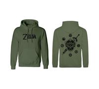 Sweat à capuche - The Legend of Zelda - Logo et Bouclier - Vert - Unisexe - Manches Longues XL