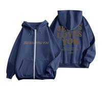 Sweat à capuche thermique Sherpa pour femme doublé en polaire Jésus vous aime au chaud avec capuche - Graphique chrétien tendance avec cordon de serrage - Automne et hiver - Université 2025 - Anime