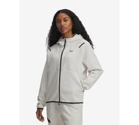Sweat à capuche Under Armour Unstoppable Fleece Full Zip blanc polaire femme - M