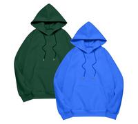 Sweat à capuche uni pour femme - Pull confortable personnalisé pour homme et femme - Créez votre propre photo de texte personnalisé pour cadeaux de Noël en plein air, Vert, 4XL