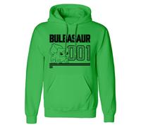 Sweat à capuche unisex Pokémon Bulbasaur Line Art Vert