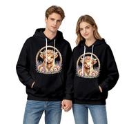 Sweat à Capuche Unisexe avec Adorable imprimé Vache pour Couples, Pull Pola