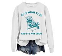 Sweat à capuche unisexe avec inscription « It Is What It Is And Its Not Great », blanc, 3XL