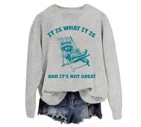 Sweat à capuche unisexe avec inscription « It Is What It Is And Its Not Great », gris, XL