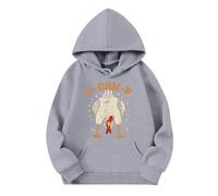 Sweat à capuche unisexe avec motif de poulet amusant - Sweat à capuche avec imprimé de dessin animé amusant - Sweat décontracté pour les loisirs, Style_n07 Gris, L