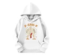 Sweat à capuche unisexe avec motif de poulet amusant - Sweat à capuche avec imprimé de dessin animé amusant - Sweat décontracté pour les loisirs, Style_n12 Blanc, XL