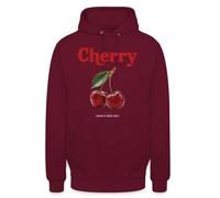 Sweat à capuche unisexe Cherry avec inscription « Cherry » | Un design joyeux avec des cerises et l'inscription « Have A Nice Day », idéal pour les amateurs de fruits et comme cadeau