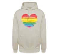 Sweat à capuche unisexe cœur de la diversité et de l'inclusion | Un motif de cœur inspirant aux couleurs de l'arc-en-ciel qui célèbre des valeurs telles que l'amour, la paix et l'inclusion.