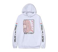 Sweat à Capuche Unisexe Darling in The FRANXX personnalité Anime Harajuku Sweat surdimensionné Poche Mode Pull Zero Two Sweat