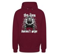 Sweat à capuche unisexe « Der Löwe wischt nicht » | Lion puissant avec inscription humoristique, parfait pour les fans de fitness.