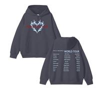 Sweat à Capuche Unisexe en Coton Walk The Line 2025 Graphic Daily Merchandise(B Grey,S)