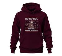 Sweat à capuche unisexe « Ho Ho HOL Mir mal einen Whisky Paresseux », bordeaux, XL