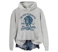 Sweat à capuche unisexe I'm Chief Kickabitch From The Slapahoe Tribe, gris, S
