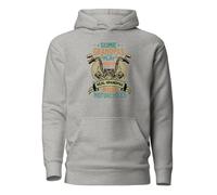 Sweat à capuche unisexe pour adulte avec inscription « Some Grandpas Play Bingo Real Grandpas Ride Motorcycles », Anthracite, M