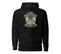 Sweat à capuche unisexe pour adulte avec inscription « Some Grandpas Play Bingo Real Grandpas Ride Motorcycles », Noir , 3XL