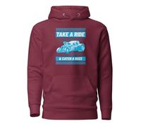 Sweat à capuche unisexe pour adulte « Take A Ride, Catch a Buzz, Cars » classique vintage, bordeaux, S
