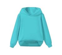 Sweat à capuche unisexe pour bébé - Couleur unie - Sweat à capuche en polaire - Pour garçons et filles - Poignets côtelés surdimensionnés - Streetwear - Manches longues - Hauts en coton - Pour l'école