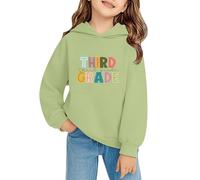 Sweat à capuche unisexe pour filles et garçons - Cadeau de départ d'école surdimensionné - Pull uni en micropolaire - Vêtements pour filles - Sweat anti-bouloches, Vert-C., 7-9 ans