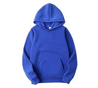 Sweat à capuche unisexe uni décontracté à manches longues de couleur unie pull à capuche ample grande taille surdimensionné confortable à capuche en polaire thermique automne hiver chemisier avec