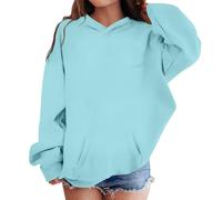 Sweat à Capuche Unisexe uni pour Enfants garçons Filles Pull à Capuche en Polaire à Manches Longues avec Poche pour l'école, Le Sport, Les vêtements décontractés #F1