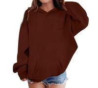 Sweat à Capuche Unisexe uni pour Enfants garçons Filles Pull à Capuche en Polaire à Manches Longues avec Poche pour l'école, Le Sport, Les vêtements décontractés #F1