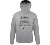 Sweat à Capuche - Univers Le Seigneur des Anneaux - Repas du Hobbit - Unisexe - Gris - Manches Longues S