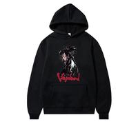 Sweat à Capuche Vagabond Sweat à Capuche imprimé Graphique Japonais Anime Musashi Miyamoto Pull Sweat-Shirt Vagabond pour Les Fans d'anime