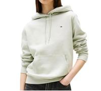 Tommy Jeans Femme Tjw Reg Flag Hoodie Dw0dw19958 Sweat À Capuche, Green (Misty Sage), L EU