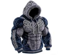 Sweat à capuche Viking Femme Pull Nordique Imprimé 3D Vikings Cosplay Rétro Costumes de Carnaval Pull d'hiver Confortable Pull à Capuche Doux Pull à Manches Longues Sweatshirt Nordique Décontracté