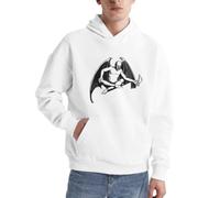 Sweat à capuche vintage avec ailes de chauve-souris et démon - Pull gothique pour homme et femme, Noir , 3XL