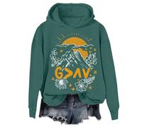 Sweat à capuche vintage « God Is Greater Than The Highs And Lows » - Unisexe - Christian Jesus Is Greater Than Religion, Vert, XL
