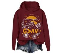 Sweat à capuche vintage « God Is Greater Than The Highs And Lows » - Unisexe - Christian Jesus Is Greater Than Religion, bordeaux, L