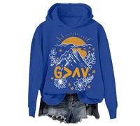 Sweat à capuche vintage « God Is Greater Than The Highs And Lows » - Unisexe - Christian Jesus Is Greater Than Religion, Klein Blue, XL